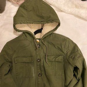 Warm Cotton Jacket with Hooded Outerwear